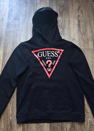 Черное худи guess