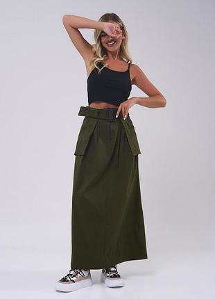 Юбки issa plus 14808 xxl хаки