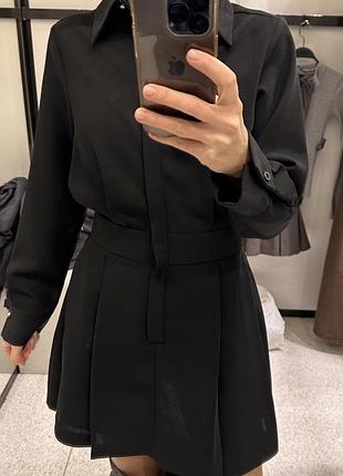 Сукня сорочка чорна zara