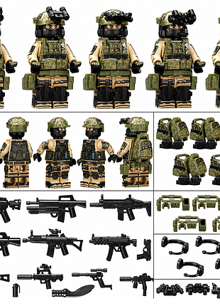 Набор фигурок military военные израиль sayeret matkal спецназ 6 шт для lego лего