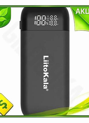Ve зарядний пристрій-павербанк liitokala для new version акумуляторів 2 канали сірий power bank n6w_ver