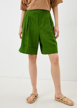 Льон 💚 бермуди лляні шорти вільного крою 🇮🇹 benetton