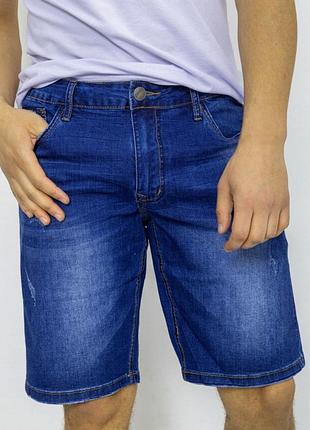 Мужские эластичные джинсовые шорты — regular fit, летние повседневные