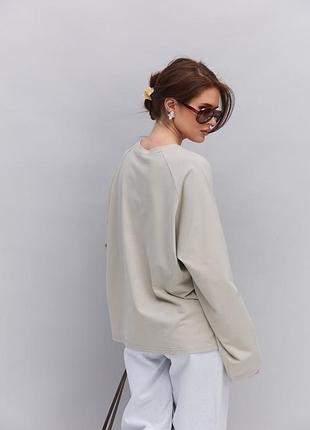 Светло-масляный лонгслив oversize 7