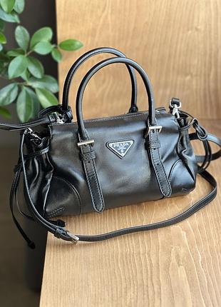 Шкіряна сумка prada (преміум якість 1:1)
