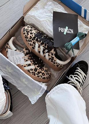 Кроссовки легкие удобные женские adidas handball spezial leopard