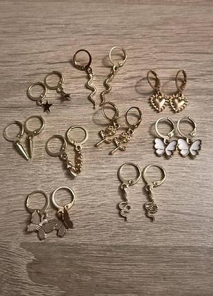Сережки набір 3