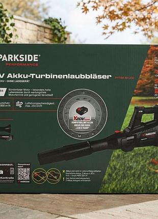 Турбинный воздуходув parkside performance pptlba 40-li c3