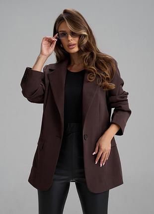 Пиджаки issa plus 15853 xl темно-коричневый