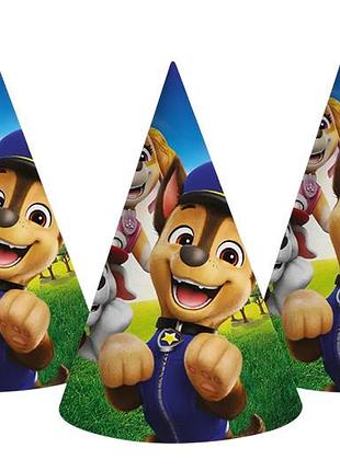Ковпачки паперові paw patrol 23550 "чейз і команда" кольорові тм "funmi" (6 шт)