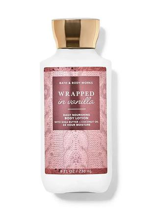 Парфюмированный лосьон для тела bath & body works (1200198026779) wrapped in vanilla, 236 мл