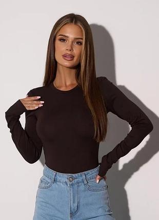 Боди issa plus 14829 xl темно-коричневый