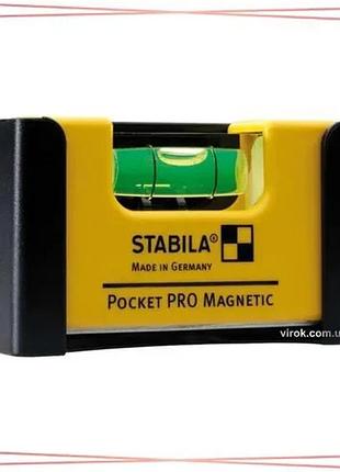 Мини уровень stabila pocket pro magnetic 7х2х4 см магнитный с чехлом для точных измерений sku_17953