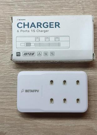 Зарядное устройство betafpv 6 ports 1s battery charger board bt2.0 type-c