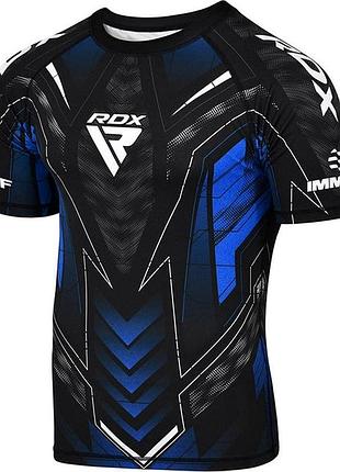 Рашгард rdx на короткий рукав, схвалена immaf, чорно синій m