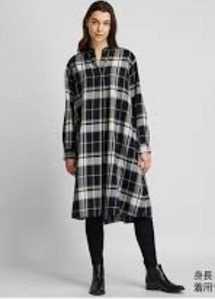 Платье uniqlo тёплая фланель
