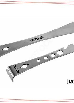 Скребки из нержавеющей стали l-образные yato 235х40х40 мм и 170х32х25 мм t=2,5 мм 2 шт для уборки sku_yt-52860