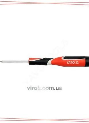 Викрутка плоска прецизійна yato шліц sl3 x 50 мм для ремонту та монтажу точних механізмів sku_yt-25809