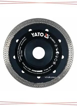 Алмазный отрезной диск yato ø125x1,6x10мм для керамики и стекла сухой мокрый рез sku_yt-59972