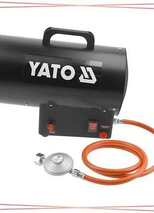 Газовий нагрівач yato 15 квт 230в 320 м3/год для обігріву приміщень п'єзо запалювання портативний sku_yt-99730