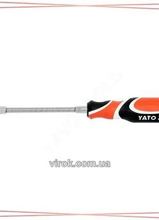 Викрутка с гибким стержнем yato hex 1/4" 150мм инструмент для сборки и ремонта sku_yt-1381