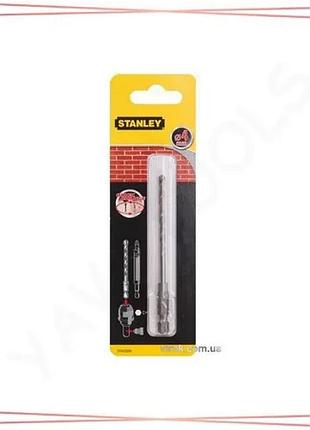 Свердло по цеглі stanley superlock 4x180 мм хвостик hex 1/4 дюйма для будівельних робіт та ремонту sku_sta53008-xj