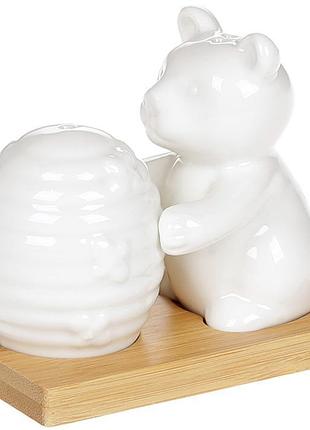 Набір для спецій nouvelle home "ведмедик з медовницею" 9.8х6х8см