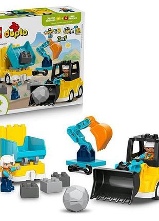 Конструктор lego duplo town 3-в-1 строительная техника 22 детали (10475)