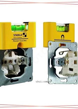 Рівень міні stabila pocket electric магнітний 7х2х4 см для електриків інструмент для вимірювання sku_17775