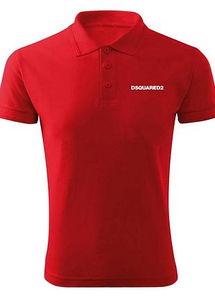 Чоловіча футболка поло dsquared2 червона бавовняна s оригінал