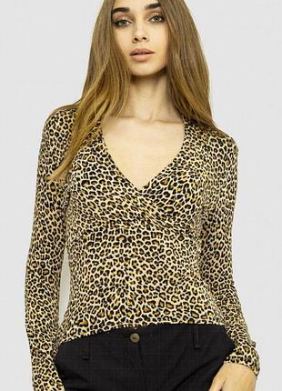 Жіноча простора віскозна блуза — круглий виріз, короткі рукави