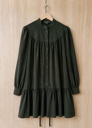 Сукня primark темно-зелена з довгим рукавом