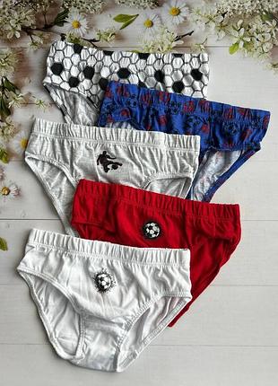 Трусики сліпи на хлопчика футбол (набір 5 шт.) primark р. 116 см (5-6 років)