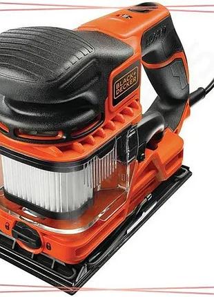 Вібраційна шліфмашина мережна black+decker 270 вт платформа 115х230 мм хід 2 мм для шліфування поверхо sku_ka330eka-qs