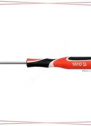 Викрутка плоска прецизійна yato sl2.4 x 75 мм для ремонту електроніки шліцева викрутка sku_yt-25808