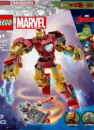 Конструктор lego super heroes робот железного человека против альтрона 101 деталь (76307)