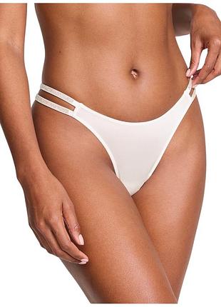 Трусики со стразами victoria’s secret very sexy double shine strap thong s белые