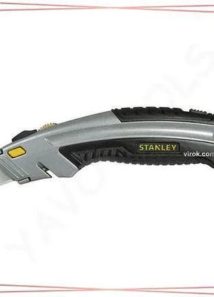 Ніж stanley 180мм з висувним трапецевидним лезом металевий корпус для ремонту та будівництва sku_0-10-788