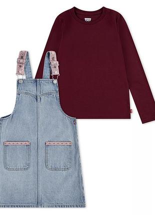 Детский костюм levi's лонгслив и сарафан
