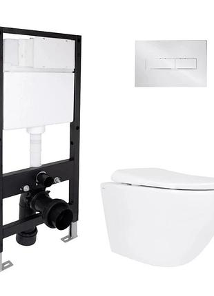 Готовое решение qtap для ванной комнаты: подвесной унитаз robin ml ultra quiet 520 x 365 x 365 + комплект инсталляции standard