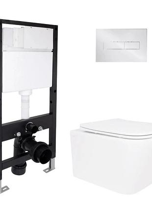 Готове рішення qtap для ванної кімнати: підвісний унітаз crow ultra quiet 485 x 340 x 290 + комплект інсталяції standard (лінійна
