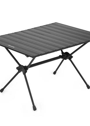 Стол раскладной туристический naturehike cnh22ju037, алюминиевый, черный, 75.5x55.5 см