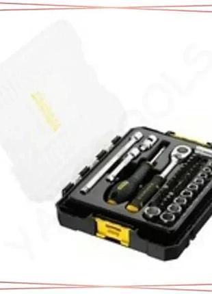 Набір торцевих головок stanley fatmax 1/4" 48 од. комплект для ремонту автомобілів та побутових прилад sku_fmmt98101-0