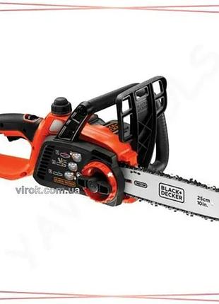 Аккумуляторная цепная пила black+decker li-ion 18 в 2 ач шина 25 см для дачи и сада sku_gkc1825l20-qw