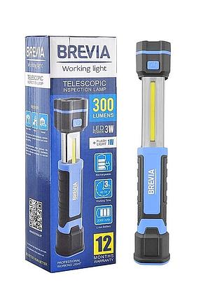 Переноска діодна 3w cob/300 lm +1w l=220-330/2000mah microusb brevia led 11340/телескоп магніт гачок