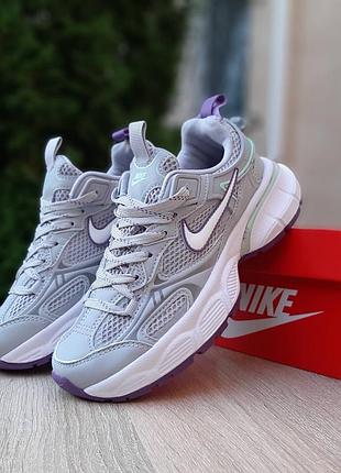 Женские кроссовки nike v2k run серые с сиреневым 🔥 супер цена!