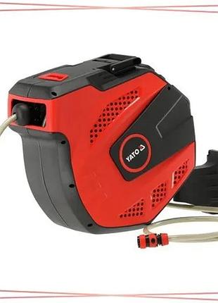 Шланг для воды пвх yato 35м на автозмоточной котушке 1/2" 120 psi для полива и мойки sku_yt-24260