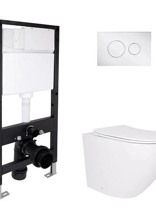 Готовое решение qtap для ванной комнаты: подвесной унитаз robin ultra quiet 520 x 365 x 365 + комплект инсталляции standard