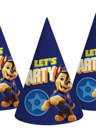 Ковпачки паперові paw patrol 24394 "чейз" сині тм "funmi" (6 шт)