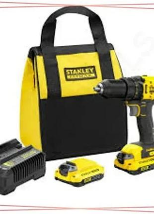 Аккумуляторный шуруповерт stanley fatmax 18v 50nm 2 аккумулятора 1,5ah с led подсветкой в сумке sku_sfmcd700c2s-qw